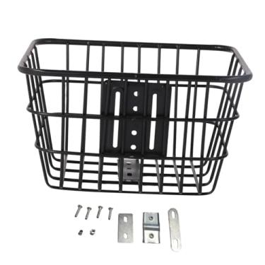 Imagem de menolana Cesta de bicicleta infantil, organizador de artigos diversos, cesta de ferro para bicicleta com acessórios de montagem para compras ao ar livre e