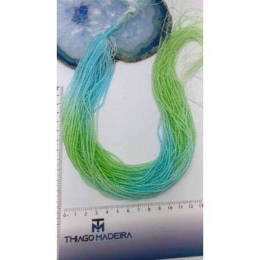 Imagem de Fio Cristal 1mm Vidro Facetado - 40cm com 180 Cristais Coloridos - no-