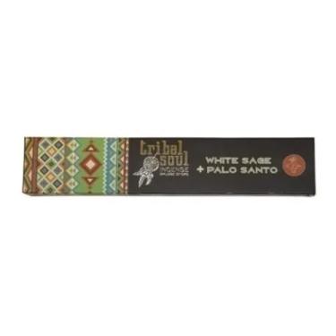 Imagem de Incenso Massala Tribal Soul Sálvia Branca + Palo Santo 1 Un.
