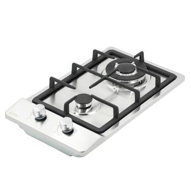 Imagem de Cooktop Dominó a Gás 2 Bocas EOS Inox ECG02 Bivolt