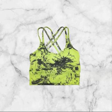 Imagem de Top Degrade Feminino Fitness Academia - bella fitness, Verde neon marm