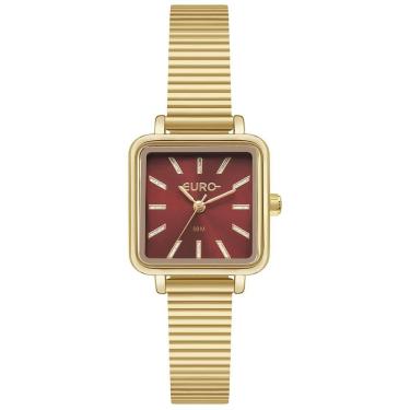 Imagem de Relógio Euro Feminino Ref: Eu2035yzt/4r Casual Retangular Dourado