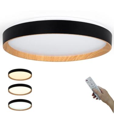 Imagem de Luminaria Plafon LED 3 Tons Controle Ambiente Moderno Sala Quarto Recepçao Escritorio Iluminaçao Residencial Comercial