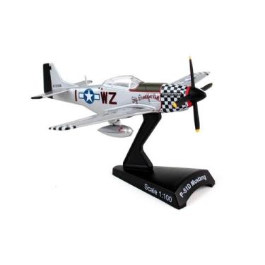Imagem de Miniatura Avião Caça Mustang Segunda Guerra Mundial 1/100 - DARON, Cin