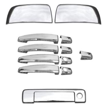 Imagem de Kit Aplique Cromado Maçaneta Retrovisor Tampa Traseira S10 2012 à 2016