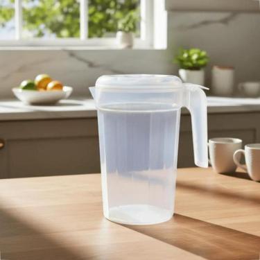 Imagem de Jarra Plástica 2 Litros Com Tampa Cristal Para Suco Água e Bebidas - G
