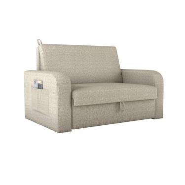 Imagem de Sofá Cama 2 lugares Compacto com Baú 145 Larg Daiane Matrix, LINHO MIL