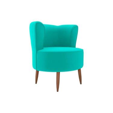 Imagem de Poltrona Decorativa Premium Redonda Savana Matrix, VELUDO VERDE MENTA