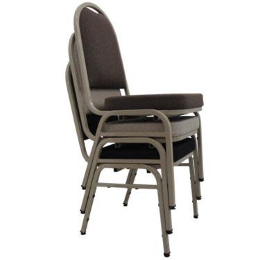 Imagem de Kit com 3 Cadeiras Empilháveis para Auditórios Linha Hotel Preto