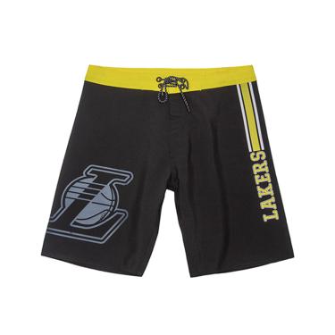 Imagem de Boardshort Sintético Masculino Sublimado Los Angeles Lakers Preto N693A - NBA