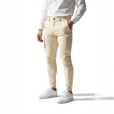 Imagem de Calça Social Bengaline Masculina com Elastano Skinny - Mitchelgutto, B