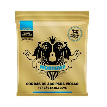 Imagem de Corda Monterey Ouro P/ Violão Aço EMVA20 EL Leve - EC0355