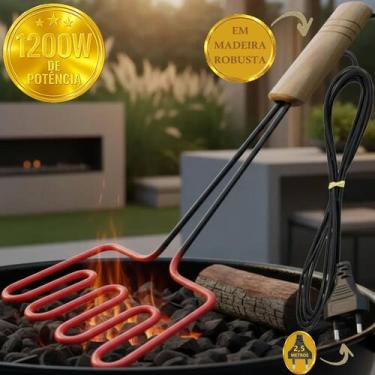 Imagem de Acendedor Elétrico Churrasqueira Carvão Acende+rápido Cabo 2,5m - Eagl