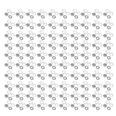 Imagem de Phefop Prendedor de Botão de Pressão, Construção Em Aço Inoxidável, Fácil Instalação 100 Conjuntos de Botões de Pressão de 11,5 Mm para Roupas e Artesanato Infantil (Rosto de contas brancas prateadas)