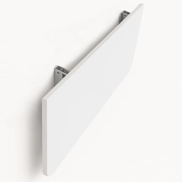 Imagem de Mesa Dobravel Retratil de Parede Suspensa Borda Redonda 90Cm 100Cm 120Cm Para Banheiro Quarto Sala Cozinha
