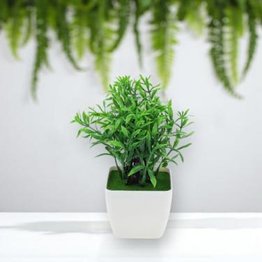 Imagem de Generic 1 peça de plantas falsas folha de dianthus planta artificial verde 12 x 12 x 18 cm