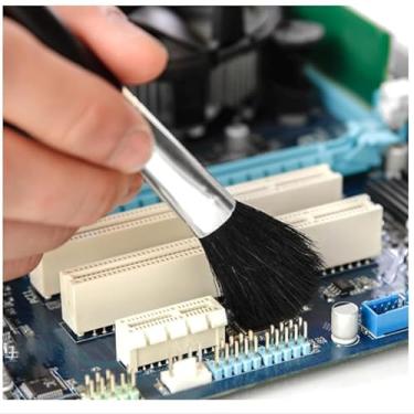 Imagem de Escova de limpeza portátil pequena 5 em 1, multiuso, computador, laptop, celular, limpador de teclado PCB, kit de limpeza conveniente