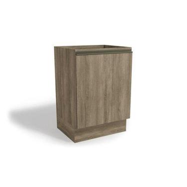 Imagem de Balcão De Cozinha Maxxi G742 1 Porta S- Tampo 60cm Nogal - Kappesberg