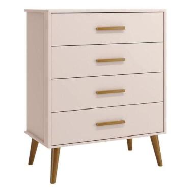 Imagem de Cômoda Gaveteiro Infantil Isis Rosa Acetinado - Reller - RELLER MÓVEIS