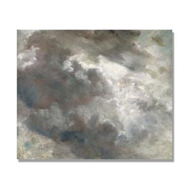 Imagem de NHLDZYH Arte de parede John Constable, (Cloud Study 3), pôster de pinturas famosas, decoração de parede com impressão de imagem retrô de romantismo. Apenas tela 60 x 72 cm - 23,6 x 28,3 pol