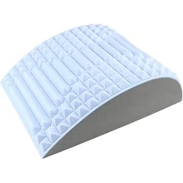 Imagem de Almofada de maca nas costas pescoço massageador de apoio lombar para pescoço cintura hérnia de disco nas costas ferramentas de relaxamento massagem de alívio da dor (Blue)