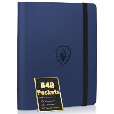 Imagem de Encadernador de cartões Fabmaker Premium, 9 bolsos para 540 cartas, az