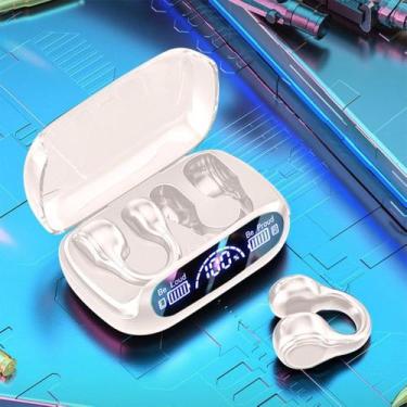 Imagem de Fones de ouvido Open Ear Bluetooth 5.3 Sports com microfone bege - Mar