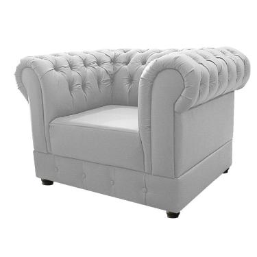 Imagem de Poltrona Decorativa Chesterfield Ana Corano Branco Adj Decor
