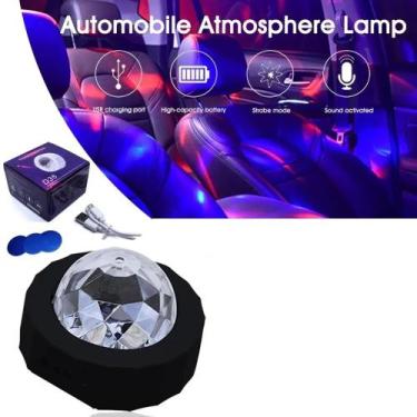 Imagem de Mini Strobo Giratório Led RGB D36 Luminária Portátil USB Controle Voz 