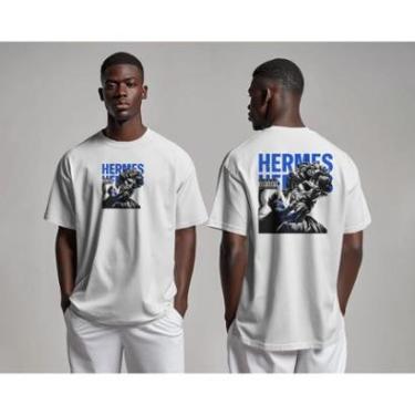 Imagem de Camisa Oversized Estampa Angel Masculina Estilosa Renascentista-Masculino