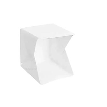 Imagem de Mini Estúdio Fotográfico 20x20cm com Luz LED USB Portátil Para Foto de Produto Fundo Branco e Preto Incluso