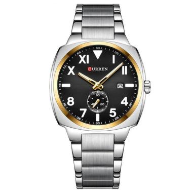 Imagem de Relógio De Quartzo Masculino Esportivo Em Aço Inoxidável à Prova D´agua Preto