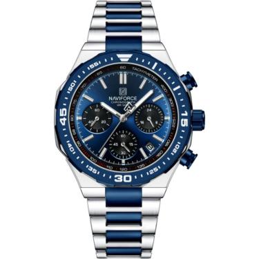 Imagem de Relogio De Pulso Masculino De Quartzo Design Casual Esportivo Luminoso Impermeável Azul