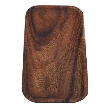 Imagem de Bandeja de Sushi de Madeira Premium, Artesanato Ecológico e Requintado, Prato de Servir Multiuso Com Grãos de Madeira para Casa, Loja de café, Padaria, Hotel, Restaurante de