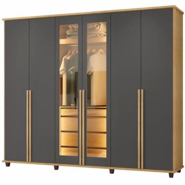 Imagem de Guarda Roupa de Casal RV Móveis Bélgica 06 portas sendo 02 portas de v