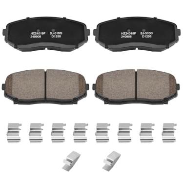Imagem de HECHENQICHE Pastilhas de freio dianteiras de cerâmica para Ford Edge 2007-2014, Lincoln MKX 2007-2015, para Mazda CX-5 2019-2024, CX-7 2007-2012, CX-9 2007-2023 e Mitsubishi Montero Sport 2018-2020