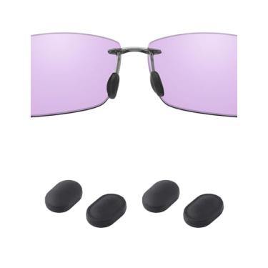 Imagem de Handwith 2 pares de protetores de nariz de silicone macio para óculos de sol Maui Jim Lighthouse/Sugar Beach/Breakwall, push-in antiderrapante confortável ajuste óculos de nariz peça de reposição kit