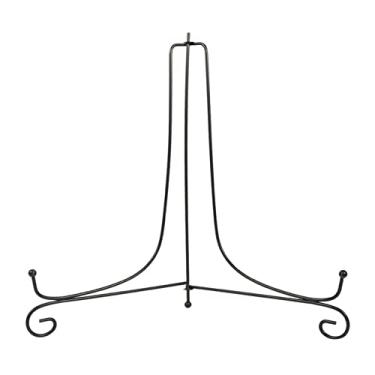 Imagem de Suporte de prato preto Health Gear para tigelas, pratos, porta-retratos, livros e cartões Suporte de exibição de cavalete de design curvo clássico disponível tamanhos de 4 (metais 5)