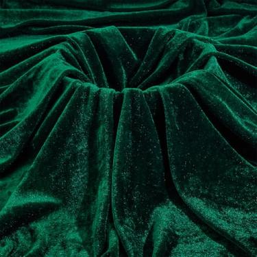 Imagem de NBEADS Tecido de poliéster de 78 polegadas, material leve 153 cm de largura tecido macio para artesanato faça você mesmo, costura, fantasia, vestuário, estofamento, verde escuro