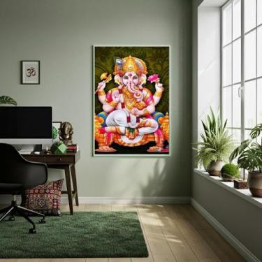 Imagem de Quadro Decorativo Lord Ganesha - 70X50Cm - Quadros On-Line