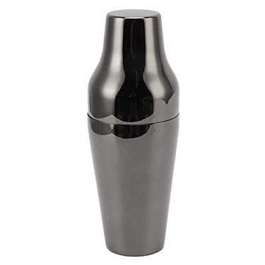 Imagem de Coqueteleira de aço inoxidável, misturador de martini, coqueteleira para festas, acampamento, piqueniques, resistente e seguro para lava-louças, material de aço inoxidável 304 e preto (deslumbrante