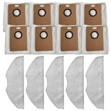 Imagem de Bulevisiter Kit de substituição para aspirador de pó robô Tapo RV30 MAX Plus e RV20 MAX Plus RVA301 RVA202 – 5 esfregões de microfibra e 8 sacos de poeira sem entupimentos