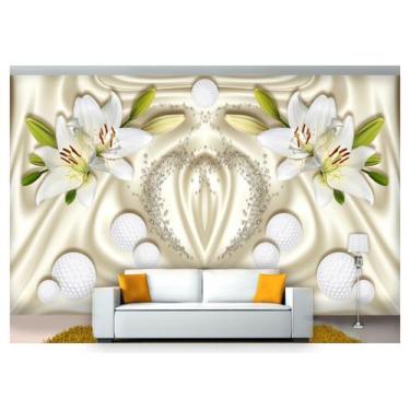 Imagem de Papel De Parede Floral Flores Textura Sala 3D 3M² Xfl200 - Você Decpra
