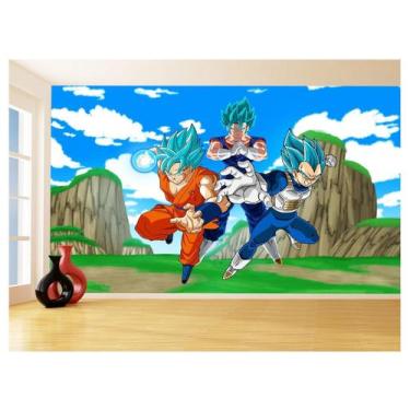 Imagem de Papel De Parede Dragon Ball Goku Vegeta Anime 3,5M Dbz489 - Você Decor