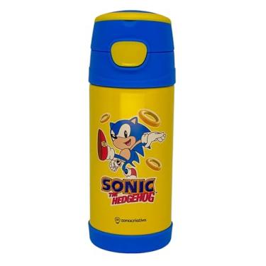 Imagem de Zonacriativa – Garrafa Térmica Top Handle Sonic 350ml | Aço Inoxidável, Tampa Hermética e Alça para Transporte – Mantém a Temperatura por até 6h com Estilo e Praticidade - Sega