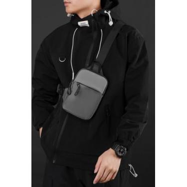 Imagem de Bolsa tiracolo tiracolo no peito, bolso duplo, resistente à água, leve, bolsa de ombro para homens, mulheres, treino, viagem, presente, deslocamento diário