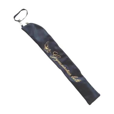 Imagem de menolana Bolsa para bastão de ginástica rítmica, estojo de nylon para fita de dança, prática, versátil e confortável para guardar fitas de dança, Preto