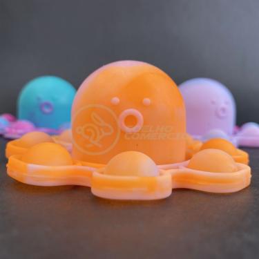 Imagem de Chaveiro Polvo Reversível Pop It Anti Stress Silicone