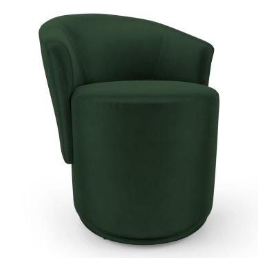 Imagem de Poltrona Orgânica Living Mavi Fixa Veludo Verde - Desk Design