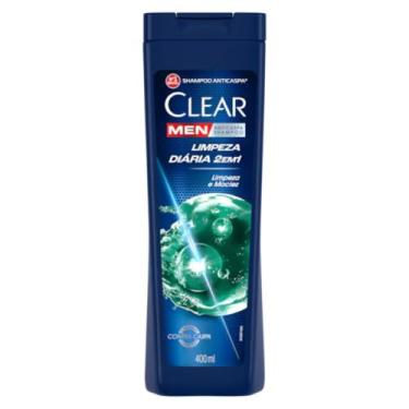 Imagem de Shampoo Anticaspa Limpeza Diária 2 Em 1 400ml Clear, 400ml